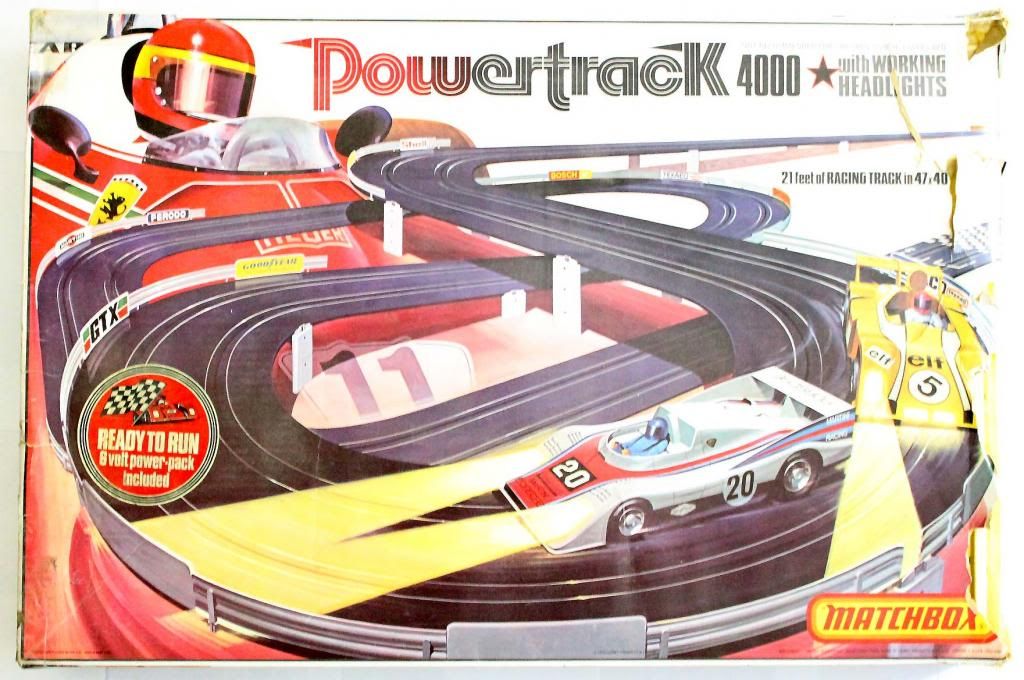 Matchbox Powertrack PT4000 Le Mans 4000 Slot Car Racing Set eBay